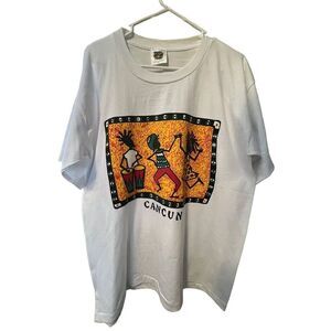 Vintage Single Stitch Men’s XXL 2XL Tropical Mike Cancun Shirt 90’s Y2K